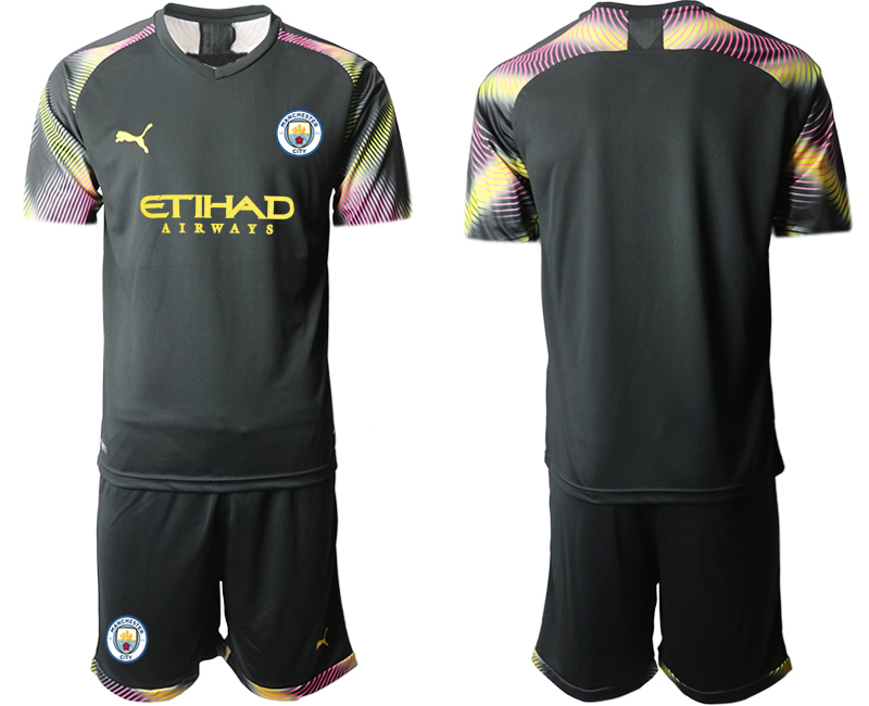 Men 2020-2021 club Manchester City goalkeeper black blank Soccer Jerseys->manchester city jersey->Soccer Club Jersey